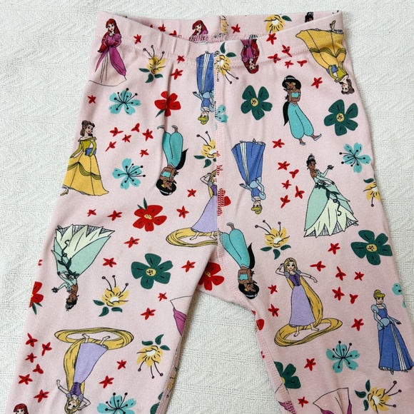 HANNA ANDERSSON Disney princess 2-piece pajamas, sz 6-7, light pink - Picture 11 of 13